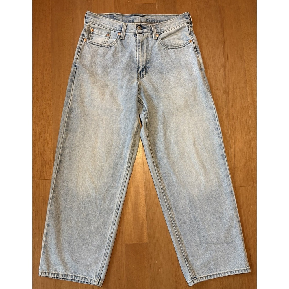 Levis 578 Jeans Mens 30x30 Blue Baggy Fit Denim Distressed Pockets Cotton Casual